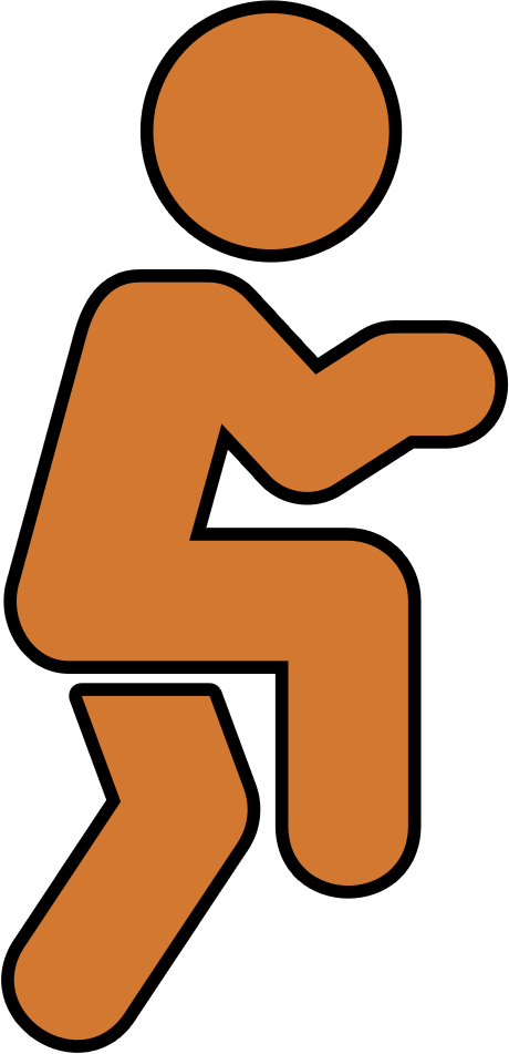 Sneaking stick person